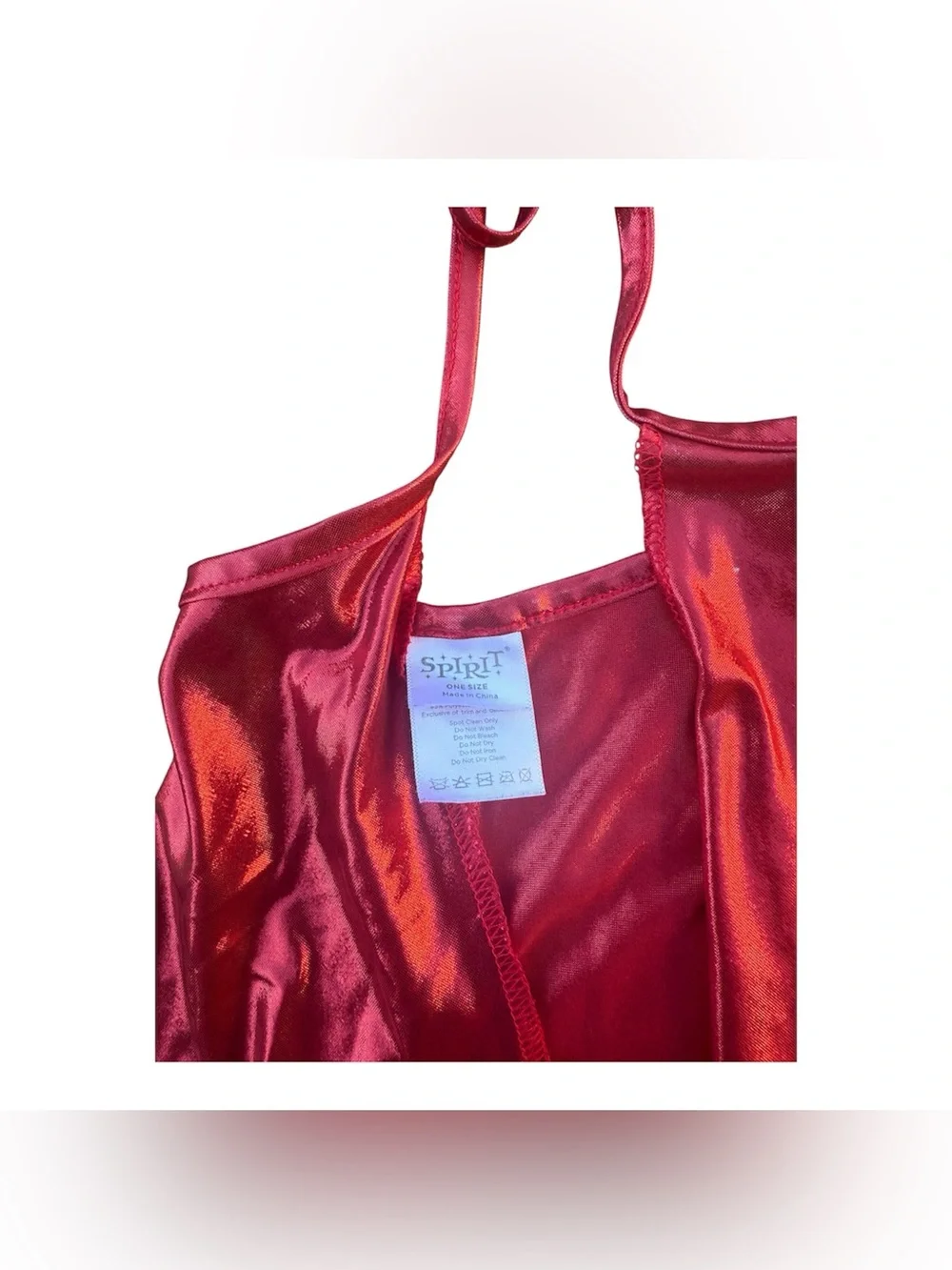 Spirit Halloween Red Metallic Costume Cape - Picture 2 of 3